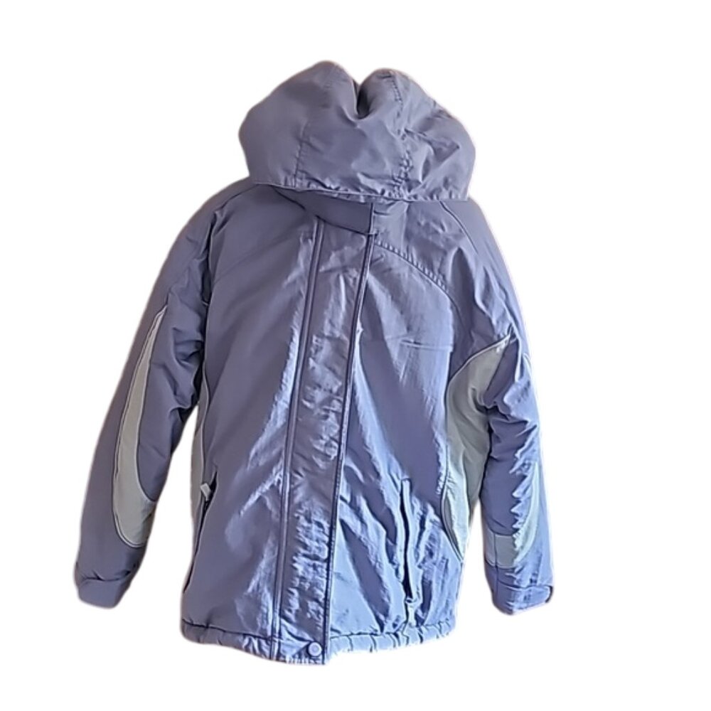 Vintage Alaska Frontier winter snow ski jacket removable hood zipper nylon coat